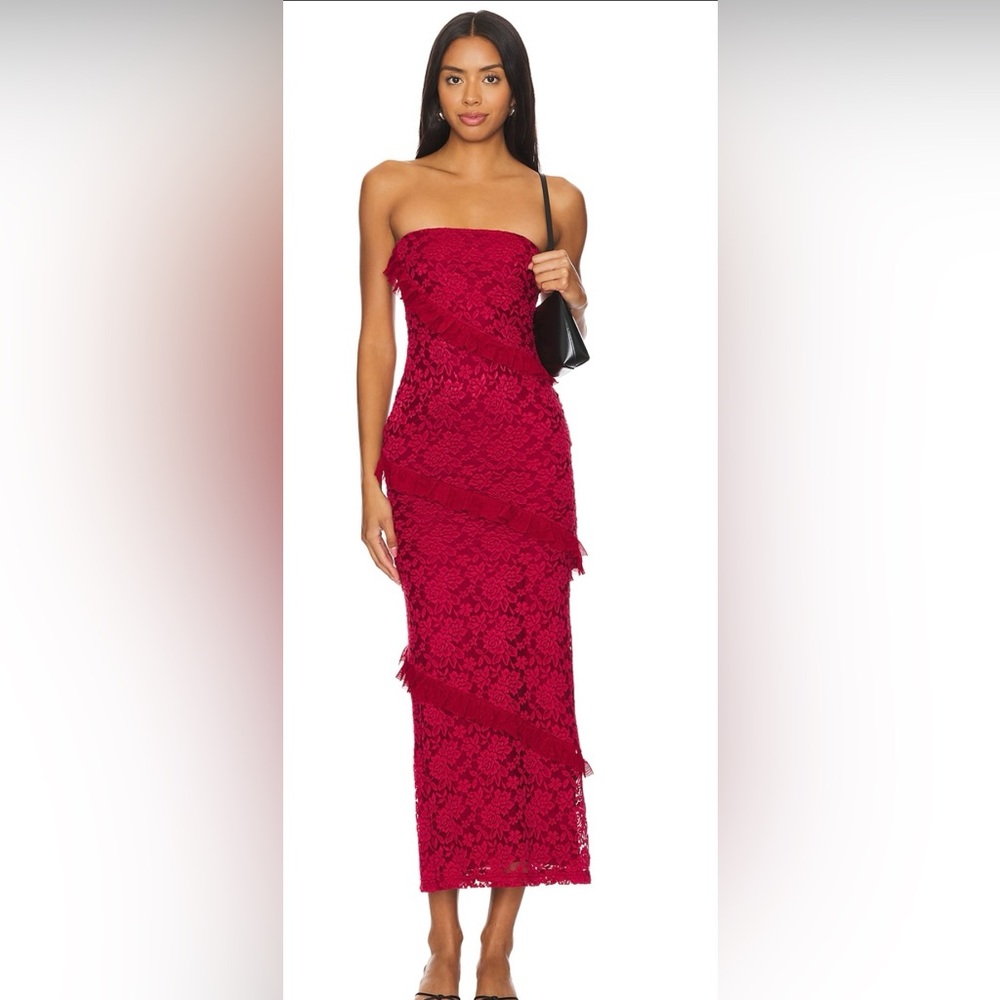 MORE TO COME Xandra Maxi Dress in Red I REVOLVE
